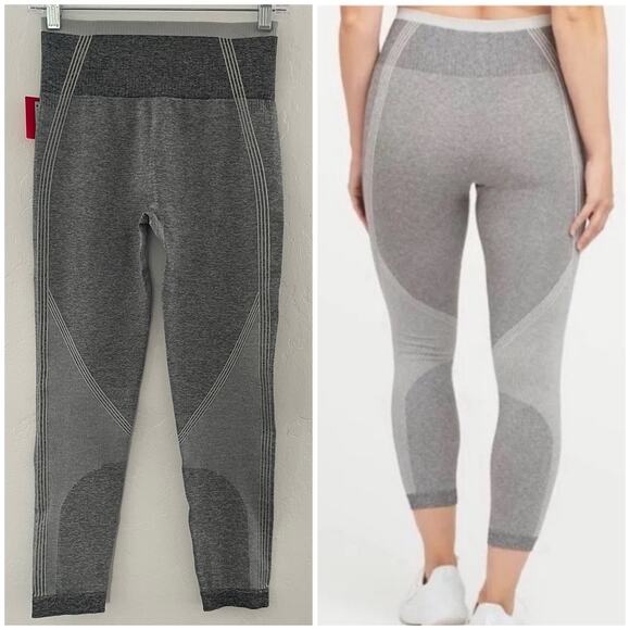 Spanx Seamless Sculpt Leggings Shapewear in Spacedye Cloudy Grey Large NWT - Picture 2 of 13